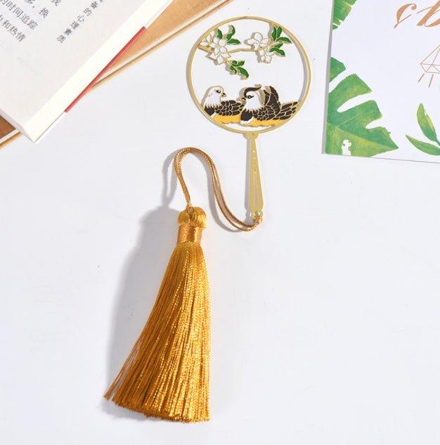 Antique Cultural and Creative Metal Bookmarks Modeling Bookmarks Fan Bookmarks Chinese Style - CHL-STORE 