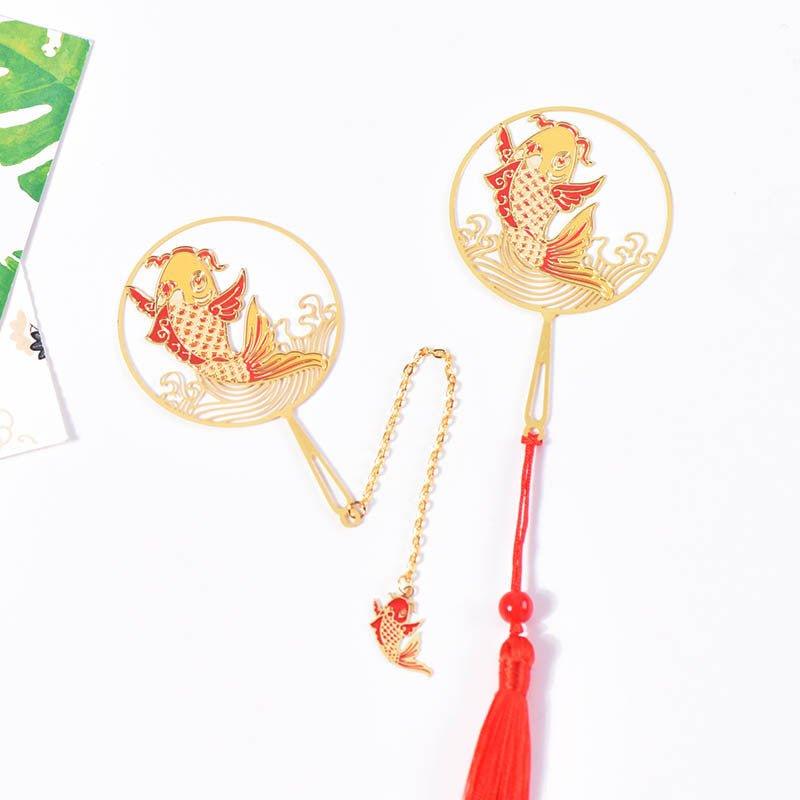 Antique Cultural and Creative Metal Bookmarks Modeling Bookmarks Fan Bookmarks Chinese Style - CHL-STORE 