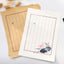 Antique Retro Border Lotus Ink Watercolor Style White Paper Letter Paper Letterhead 8 Sheets NP-H7TAY-310 - CHL-STORE 