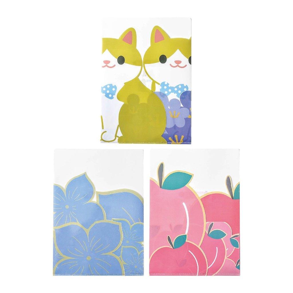 Art blue large capacity cute animal wind multi-layer PP folder - CHL-STORE 