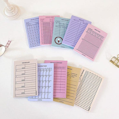 Art Blue Simple Morandi Color Tear-Off Notebook MEMO NP-050023 - CHL-STORE 
