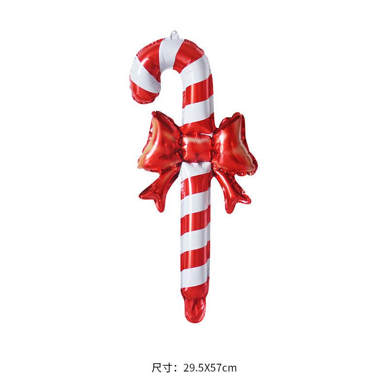 Balloons Christmas Aluminum Film Hand Stick Gifts Elk Santa Claus Candy Cane Gingerbread Man Accessories Party Supplies Birthday Decoration Wedding Anniversary Holiday Children Festival TO-000030 - CHL-STORE 