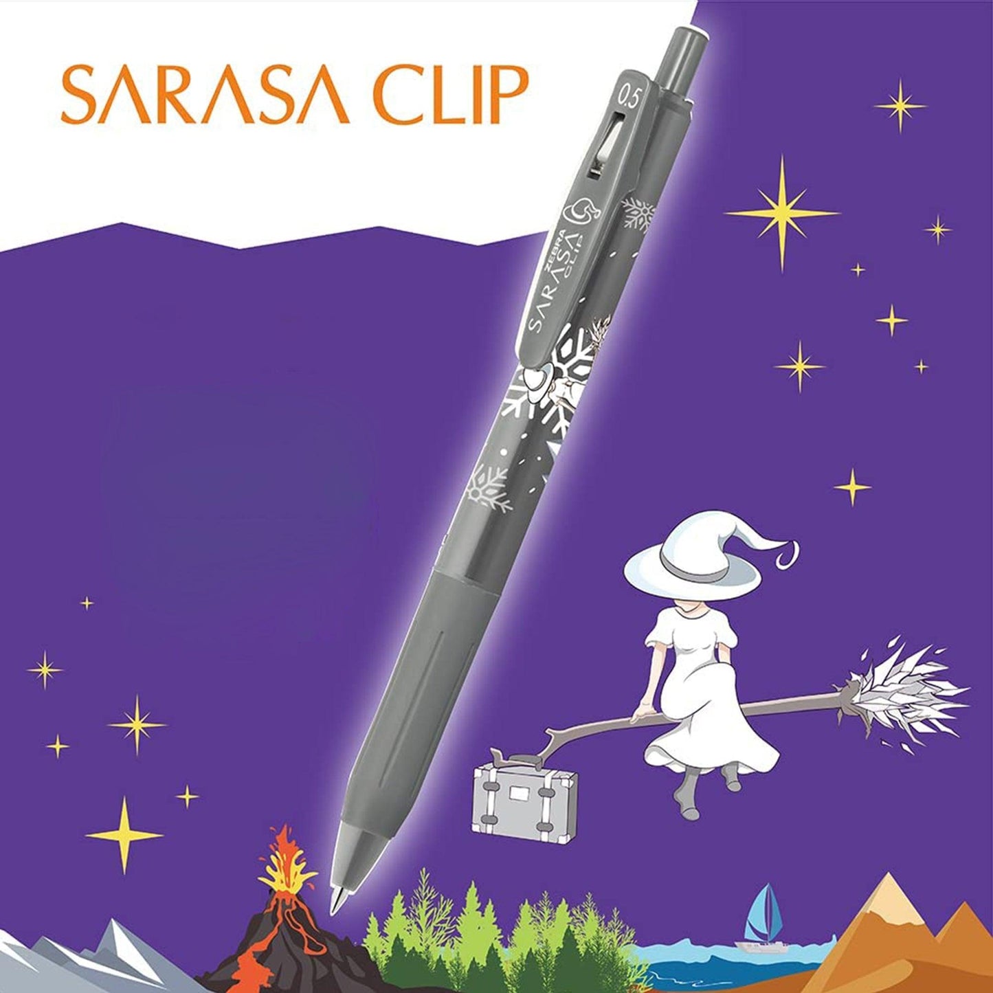 Ballpoint Pen Cute Witch ZEBRA Sarasa Limited Edition 0.5MM Stationery Cartoon Girl Teen School Student Office Office Worker JJ15-WI - CHL-STORE 