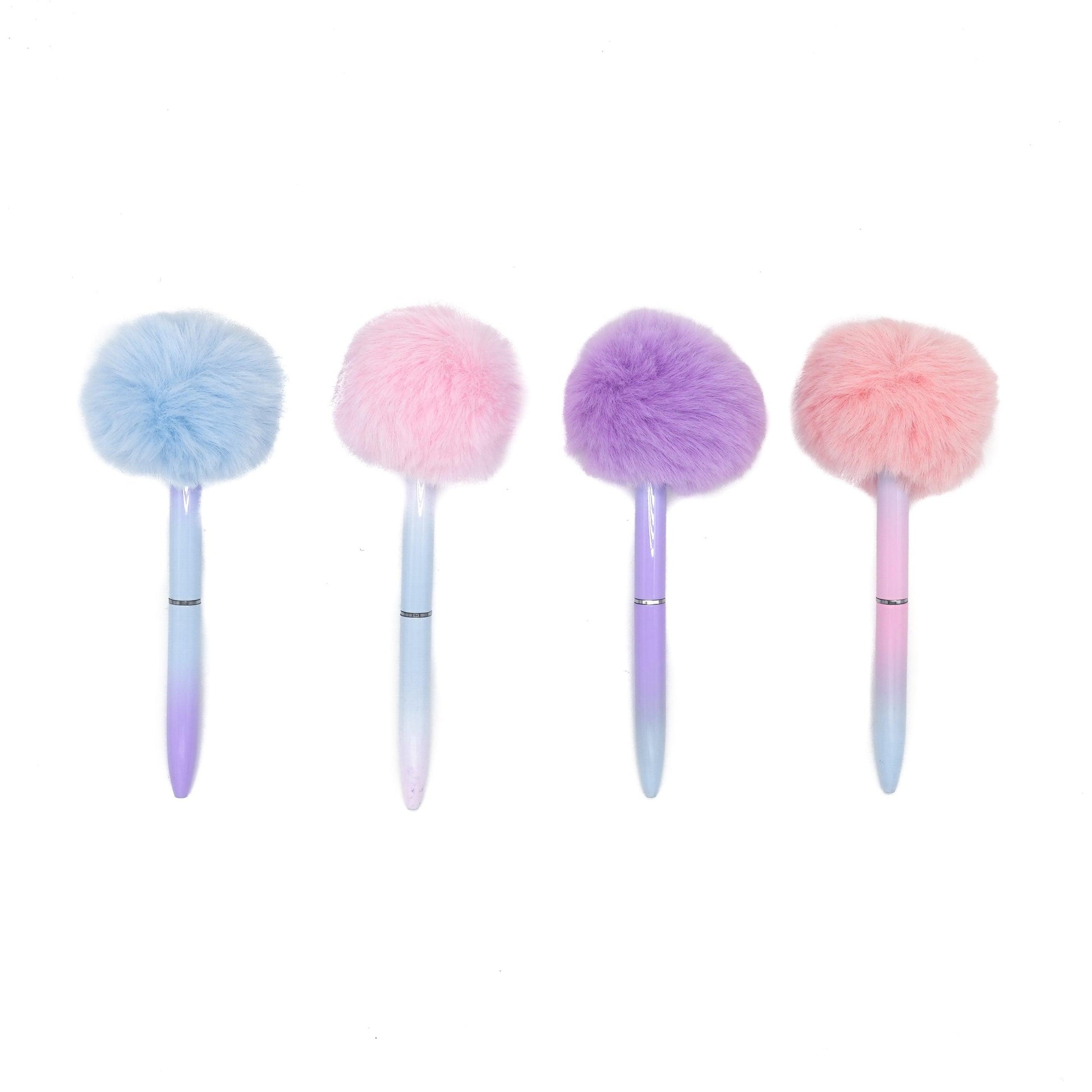 Ballpoint Pen Gradient Fur Ball Sweet Macaron Creative Stationery Cute Fur Ball Pen Pink Girl Teenager Office School Student NP-010021 - CHL-STORE 