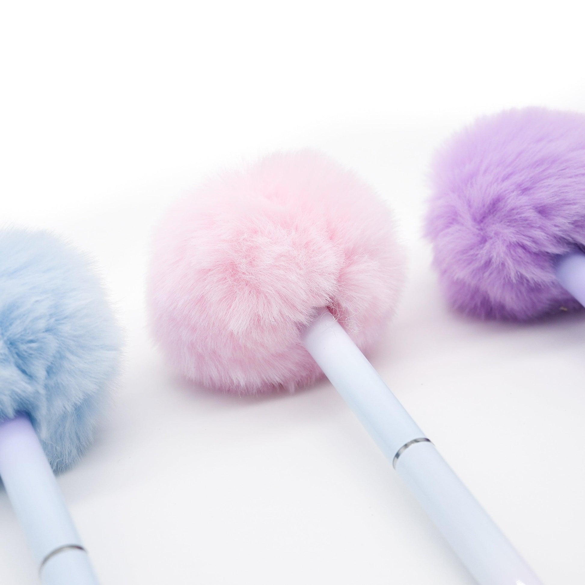 Ballpoint Pen Gradient Fur Ball Sweet Macaron Creative Stationery Cute Fur Ball Pen Pink Girl Teenager Office School Student NP-010021 - CHL-STORE 