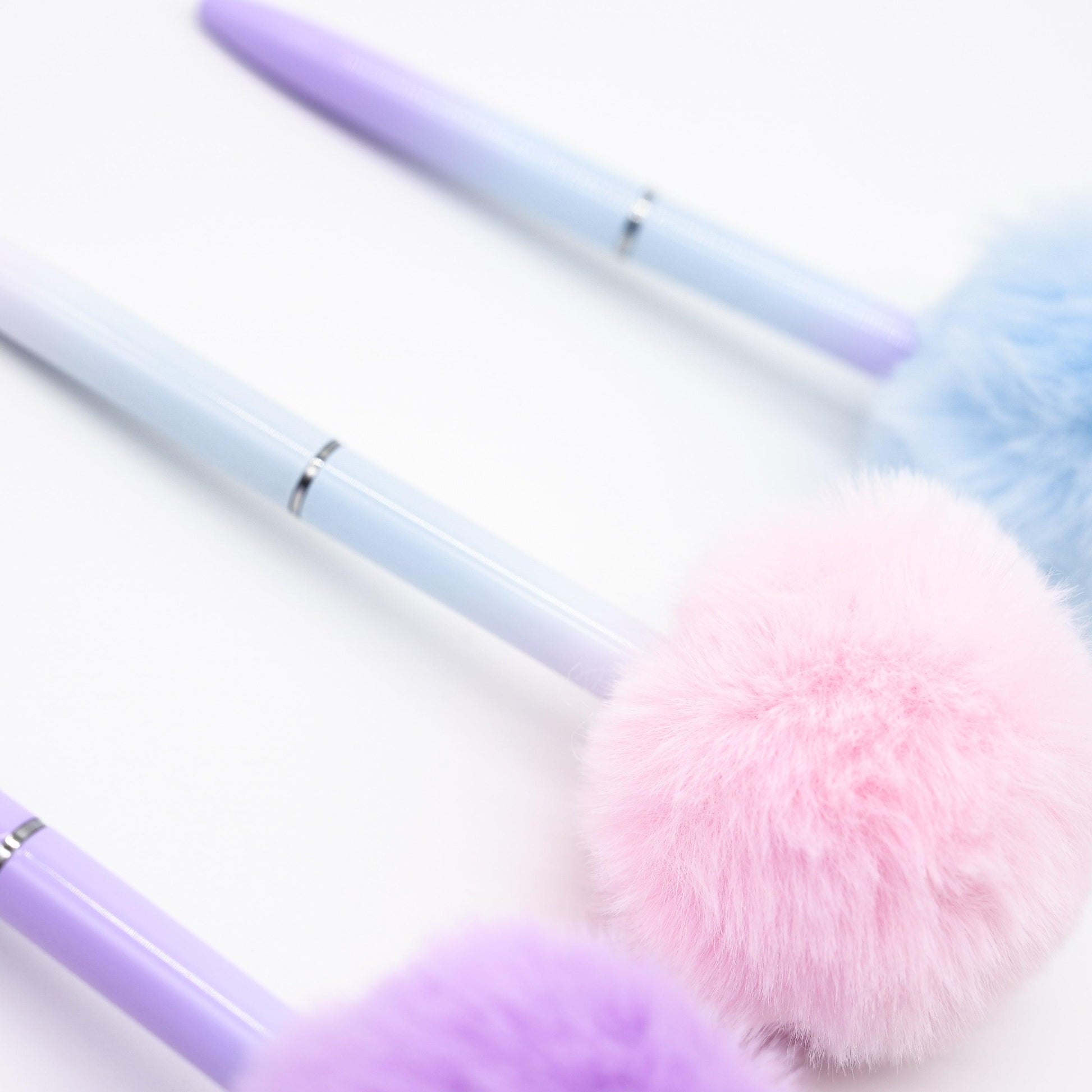 Ballpoint Pen Gradient Fur Ball Sweet Macaron Creative Stationery Cute Fur Ball Pen Pink Girl Teenager Office School Student NP-010021 - CHL-STORE 