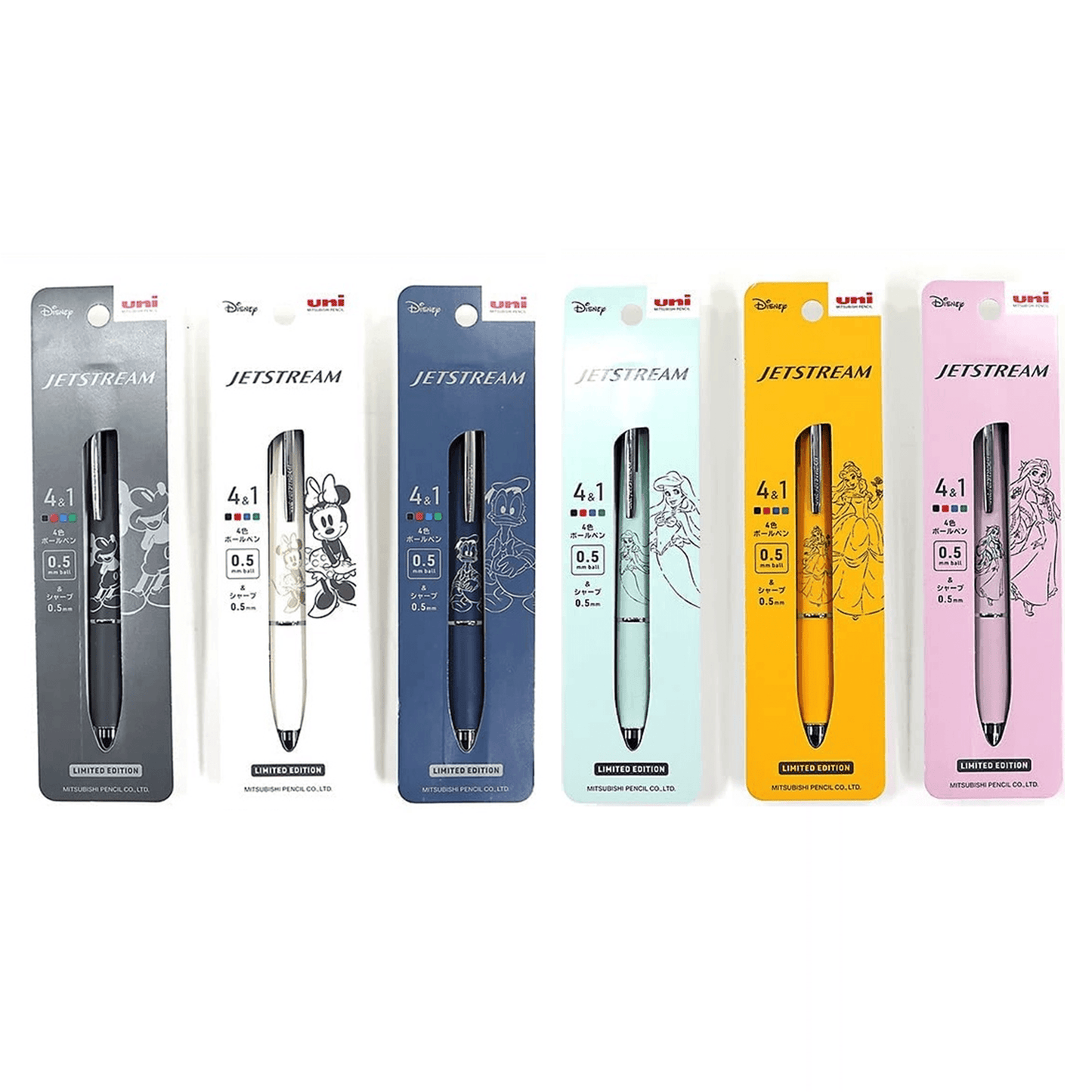 Ballpoint Pen UNI Jetstream 0.5mm 4&1 Multifunctional Disney Limited Style Stationery Collection School Student Office MSXE516D5P - CHL-STORE 