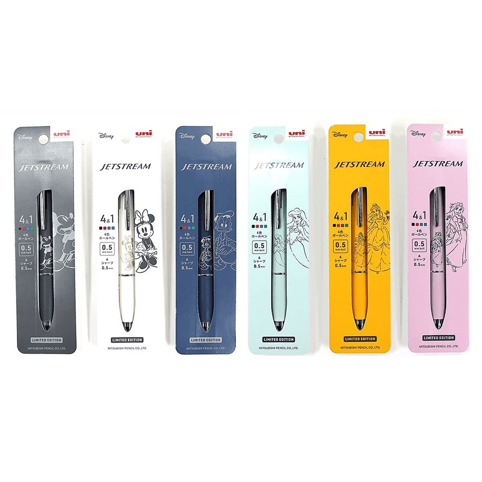 Ballpoint Pen UNI Jetstream 0.5mm 4&1 Multifunctional Disney Limited Style Stationery Collection School Student Office MSXE516D5P - CHL-STORE 
