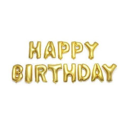 Birthday Essentials Celebration Surprise Party Decoration 16 Inch Aluminum Film Balloon Gold HAPPY BIRTHDAY Shape Balloon Alphabet balloon NP-H7TOF-903-01 - CHL-STORE 