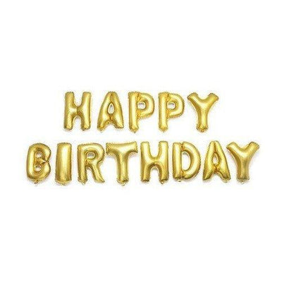 Birthday Essentials Celebration Surprise Party Decoration 16 Inch Aluminum Film Balloon Gold HAPPY BIRTHDAY Shape Balloon Alphabet balloon NP-H7TOF-903-01 - CHL-STORE 
