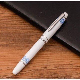 Blue-and-White Porcelain Retro Texture Modeling Ballpoint Pen Signature Pen Black Ink 0.5mm Ballpoint Pen Gift Box NP-HTNQI-201 - CHL-STORE 