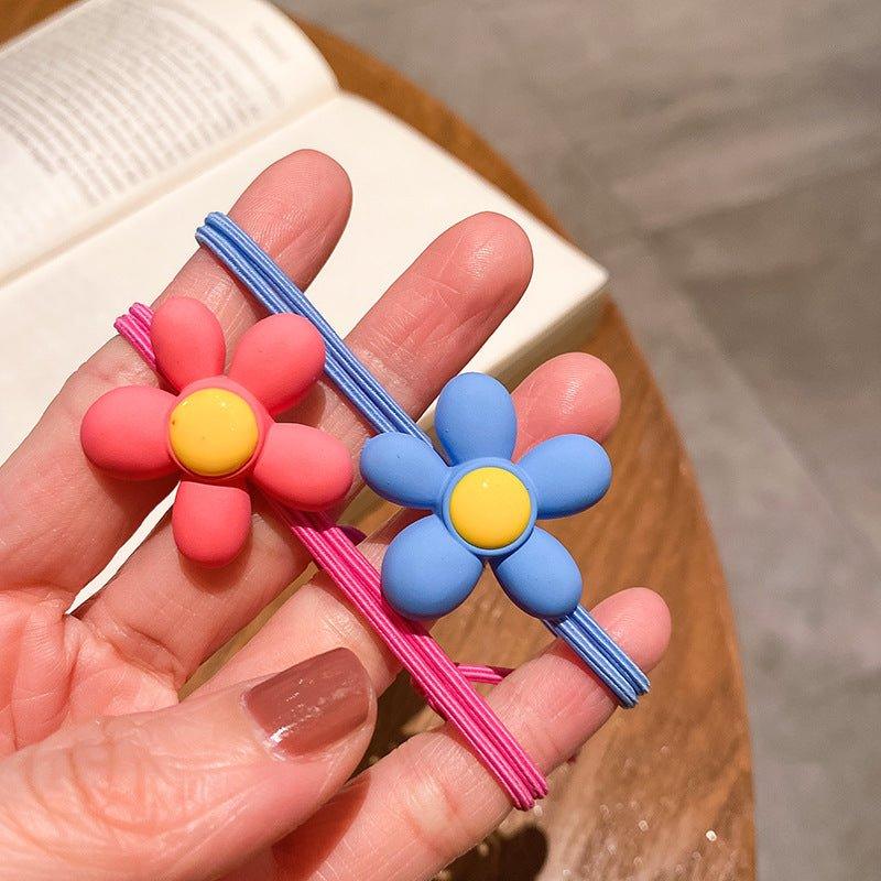 Candy Color Transparent Shape Flower Hair Tie Styling Hair Tie AC-000014 - CHL-STORE 