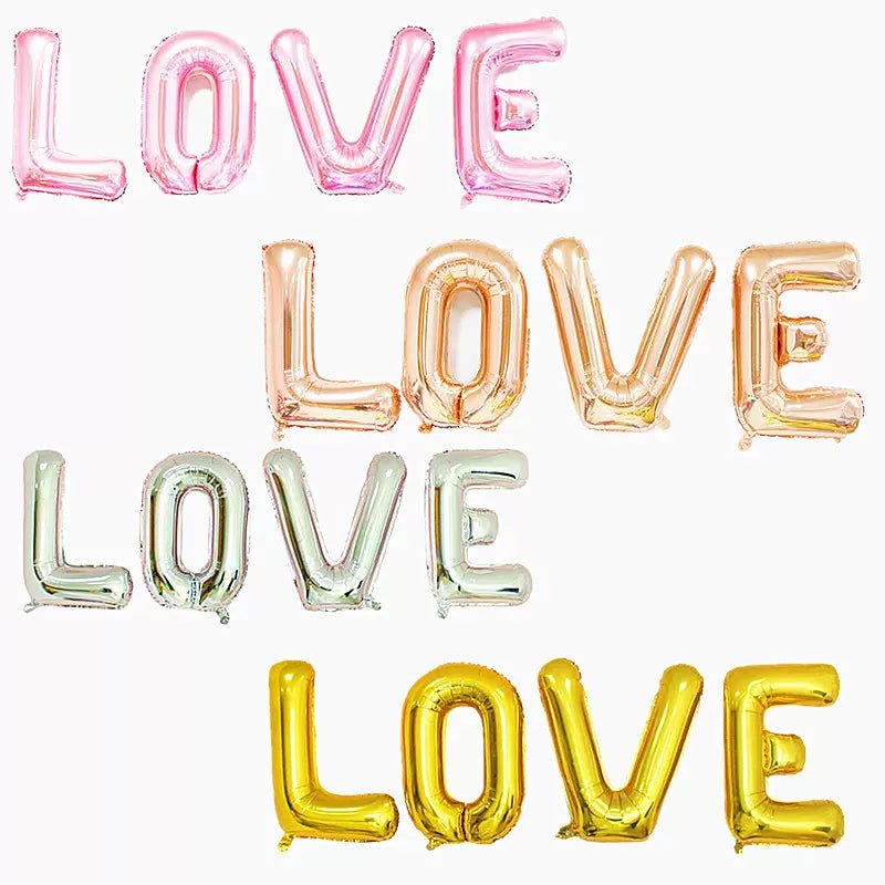 Celebration Surprise Party Decoration 40 inch Aluminum Film Balloon Golden LOVE Shape Balloon Alphabet Balloon Professing Love Balloon NP-H7TOF-904-01 - CHL-STORE 