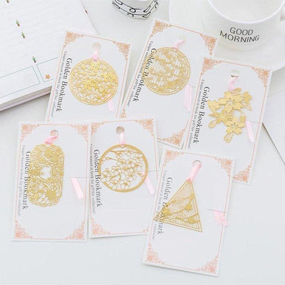 Cherry Blossom Series Metal Hollow Bookmarks Cherry Blossom Bookmarks Metal Bookmarks Gold Bookmarks Classic Bookmarks Retro Bookmarks Sakura Bookmarks Japanese Style Spring NP-HEZQI-906 - CHL-STORE 