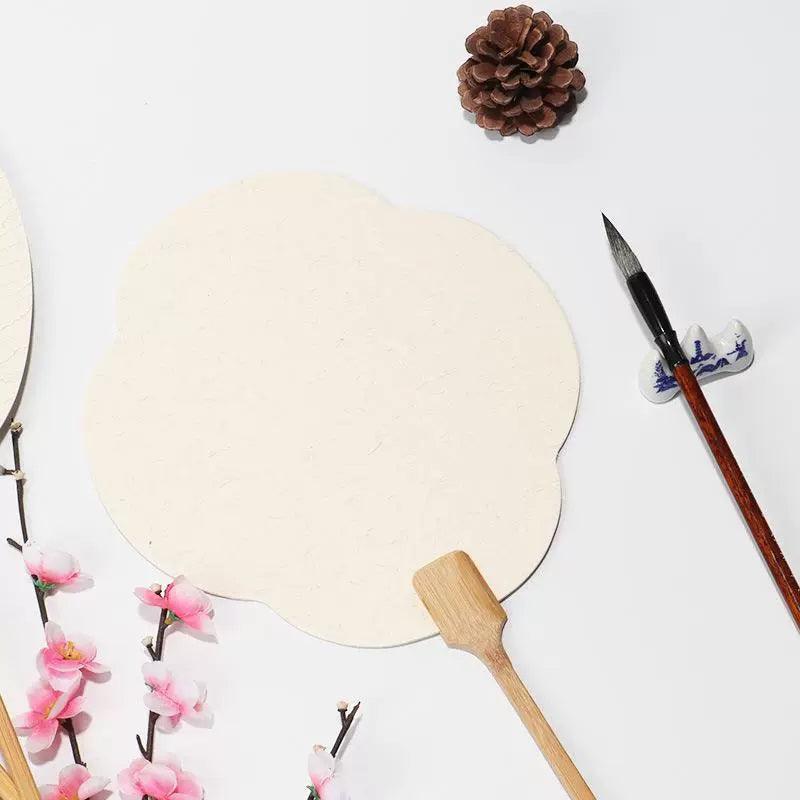 CHINESE COURT STYLE BLANK XUAN PAPER HAND FAN FOR DIY PAINTING TO-000027 - CHL-STORE 