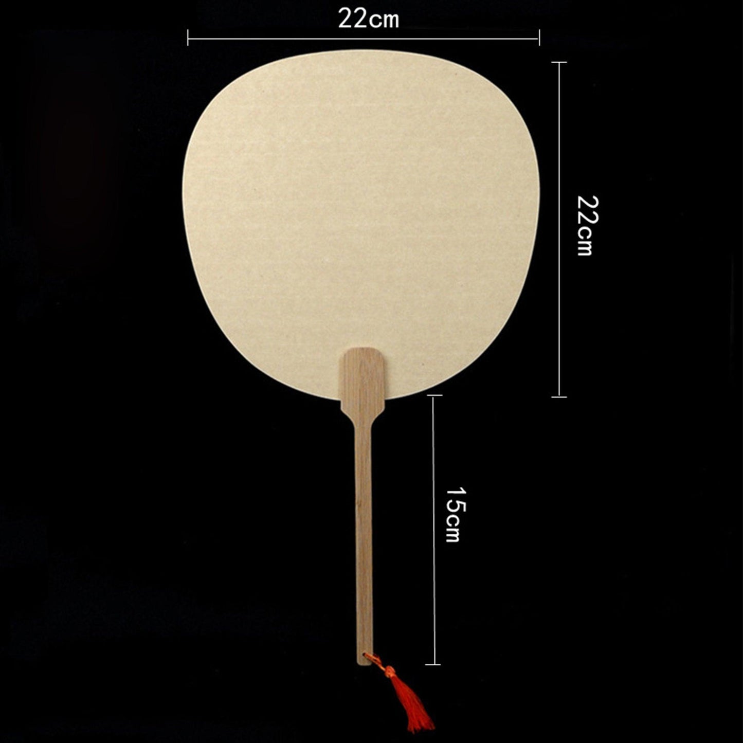 CHINESE COURT STYLE BLANK XUAN PAPER HAND FAN FOR DIY PAINTING TO-000027 - CHL-STORE 