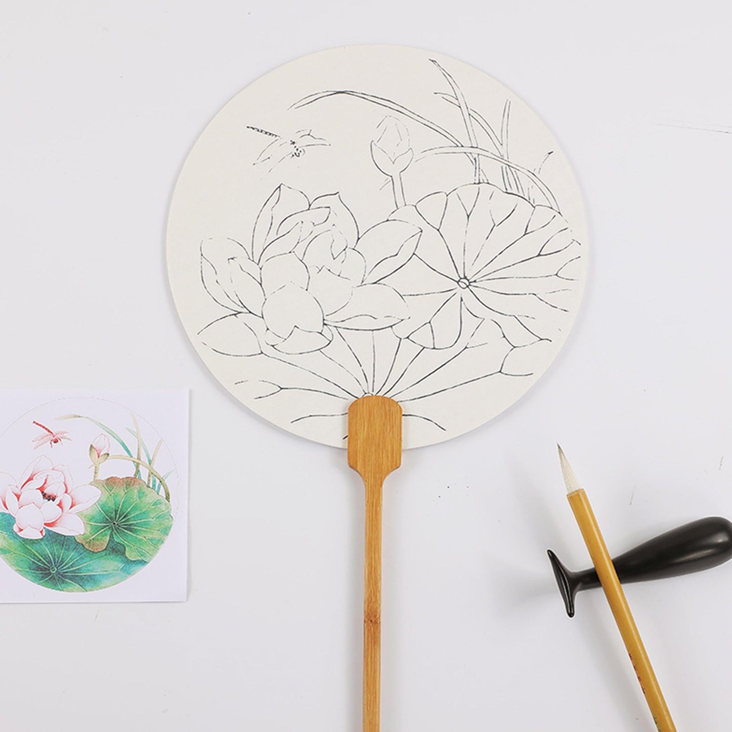 CHINESE COURT STYLE BLANK XUAN PAPER HAND FAN FOR DIY PAINTING TO-000027 - CHL-STORE 