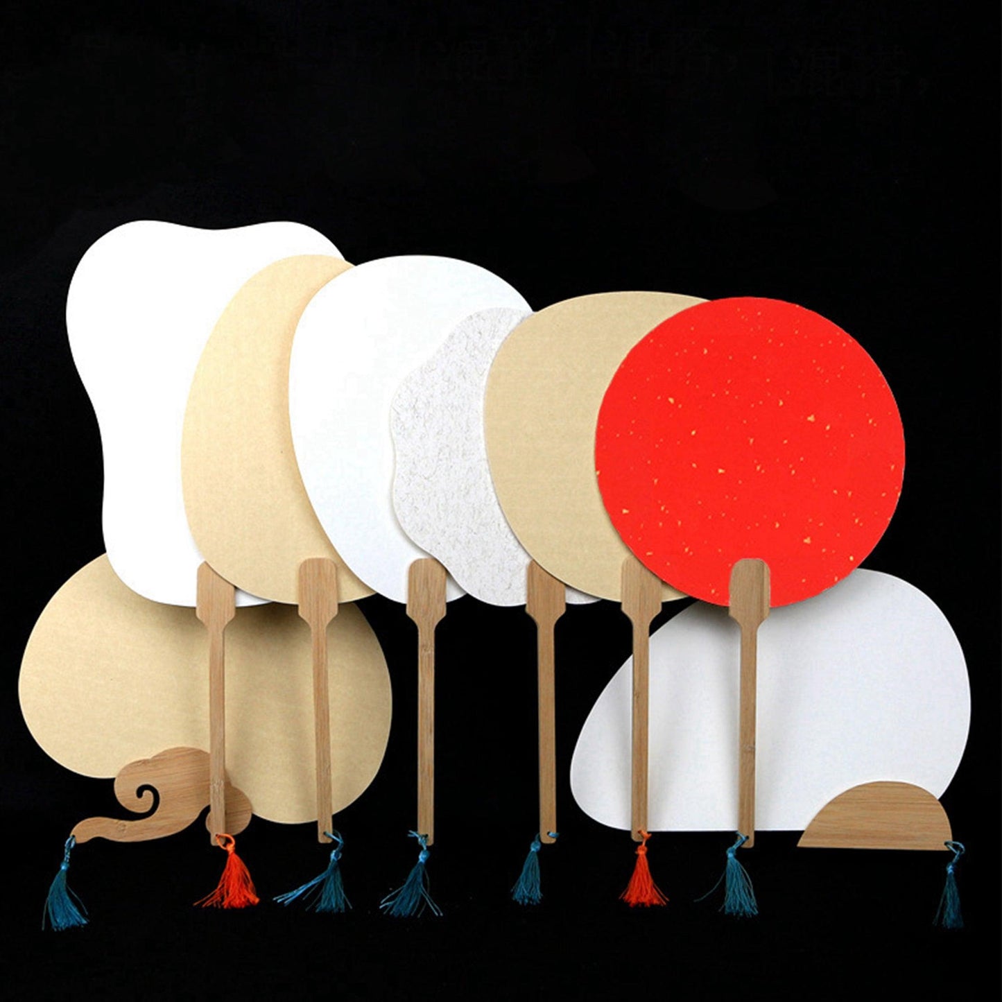 CHINESE COURT STYLE BLANK XUAN PAPER HAND FAN FOR DIY PAINTING TO-000027 - CHL-STORE 