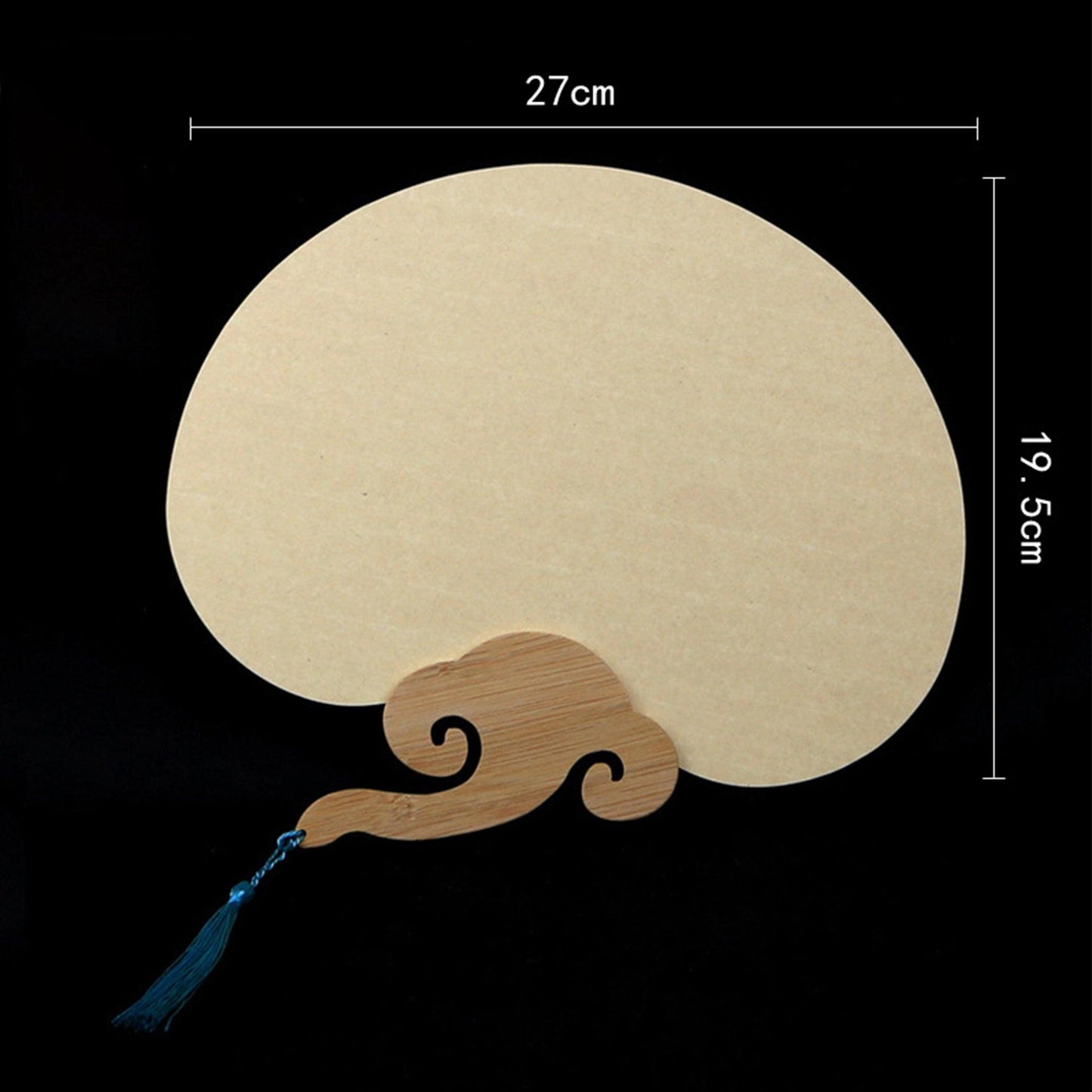 CHINESE COURT STYLE BLANK XUAN PAPER HAND FAN FOR DIY PAINTING TO-000027 - CHL-STORE 