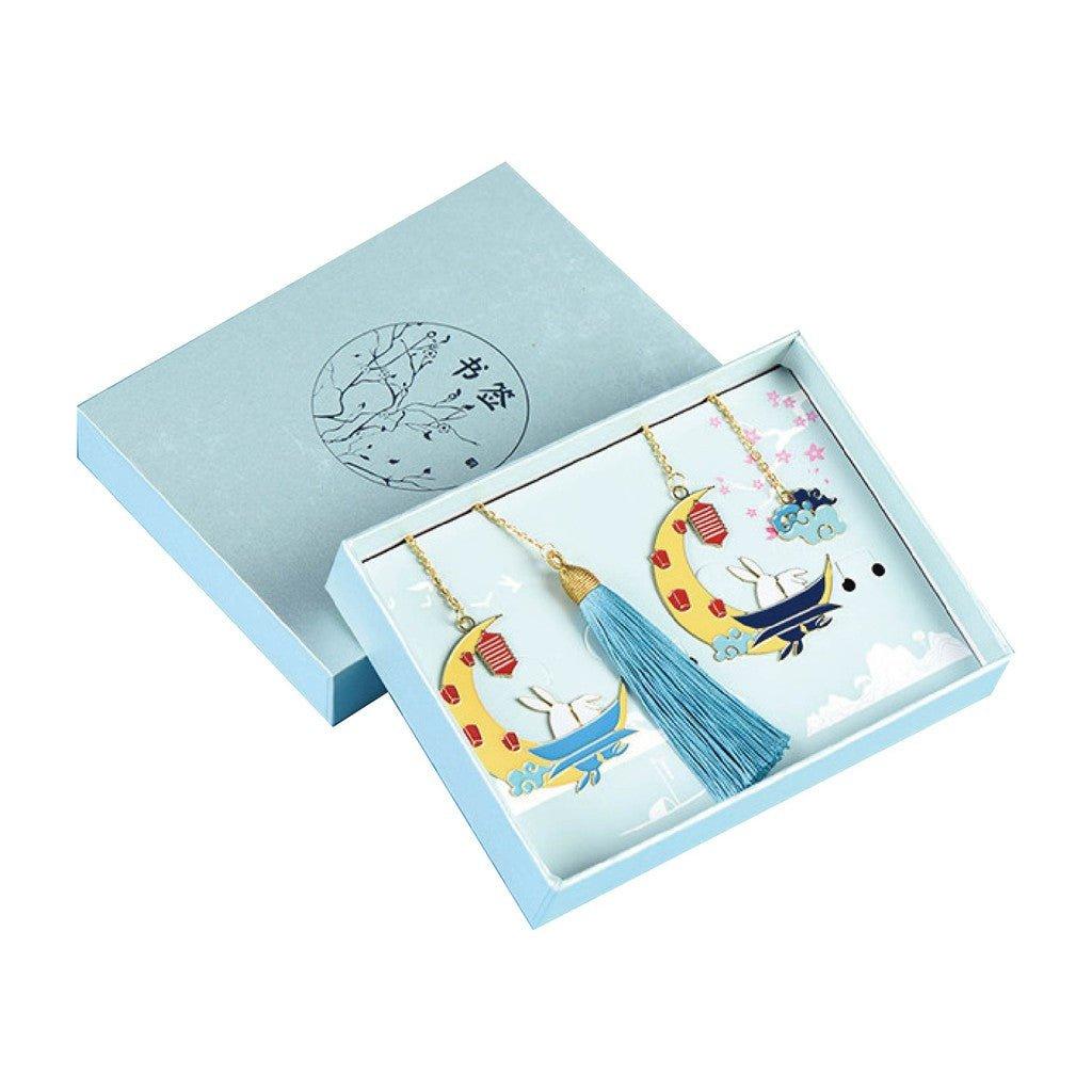 Chinese style mid-autumn festival reunion jade rabbit metal bookmark - CHL-STORE 