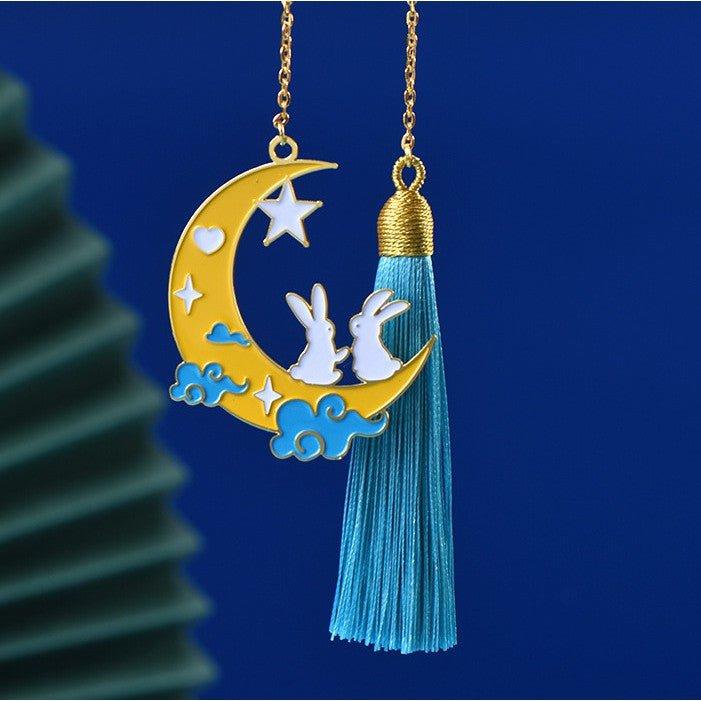Chinese style mid-autumn festival reunion jade rabbit metal bookmark - CHL-STORE 