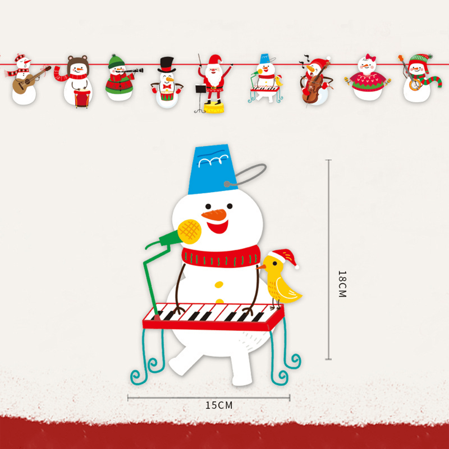 Christmas Flag Decoration Arrangement Pull Flag Hanging Decoration Party Birthday Festival Commemorative Paper LI-030014 - CHL-STORE 