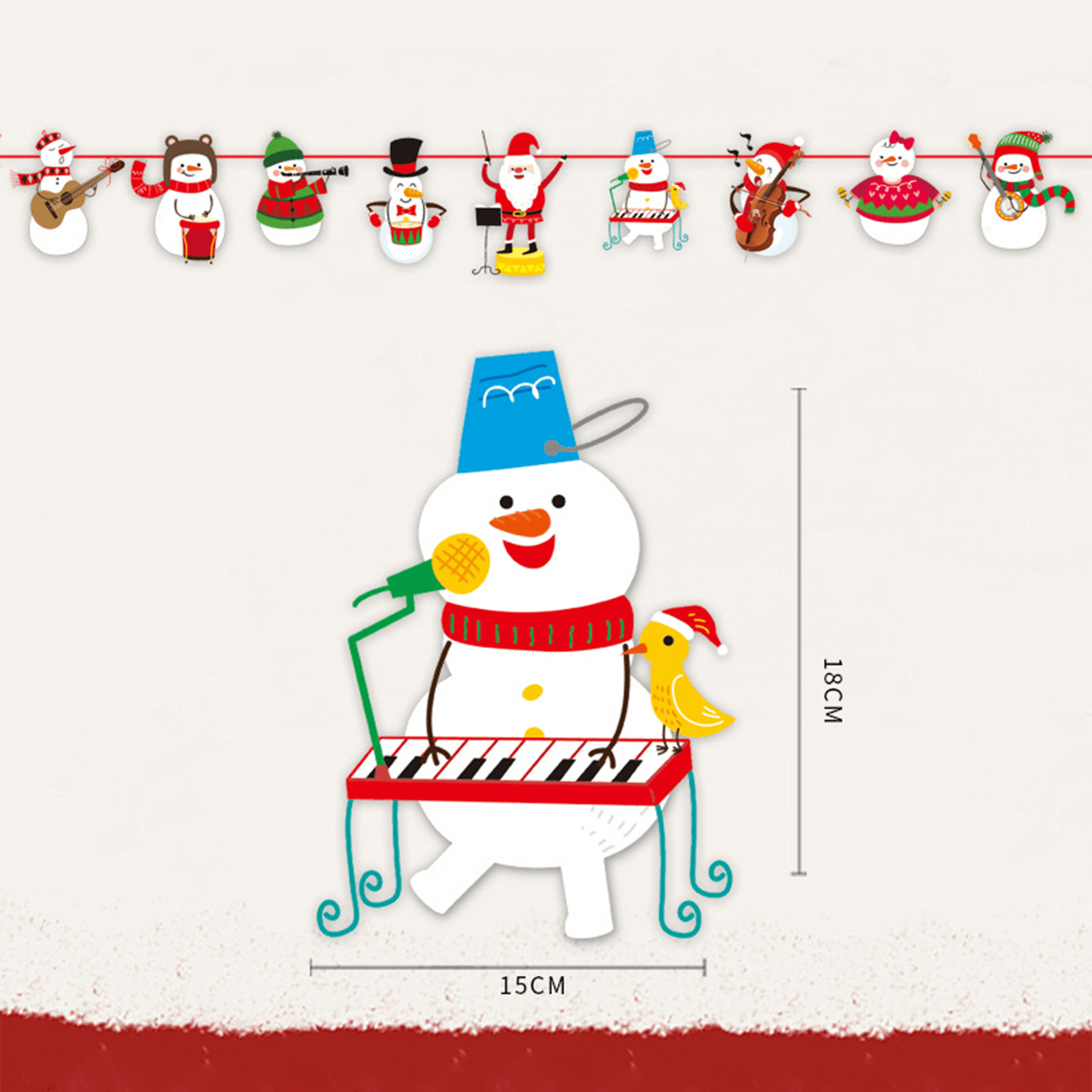 Christmas Flag Decoration Arrangement Pull Flag Hanging Decoration Party Birthday Festival Commemorative Paper LI-030014 - CHL-STORE 