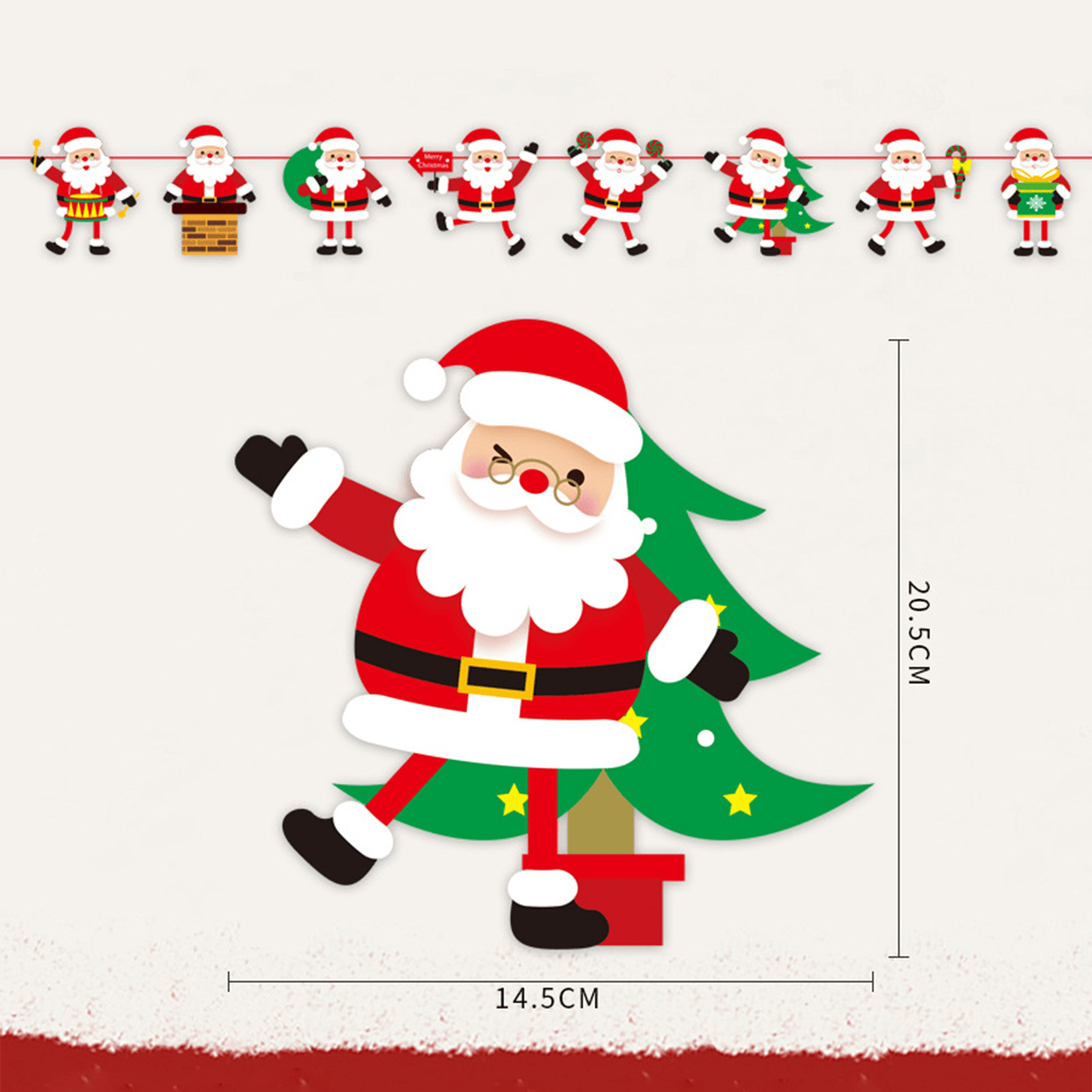 Christmas Flag Decoration Arrangement Pull Flag Hanging Decoration Party Birthday Festival Commemorative Paper LI-030014 - CHL-STORE 
