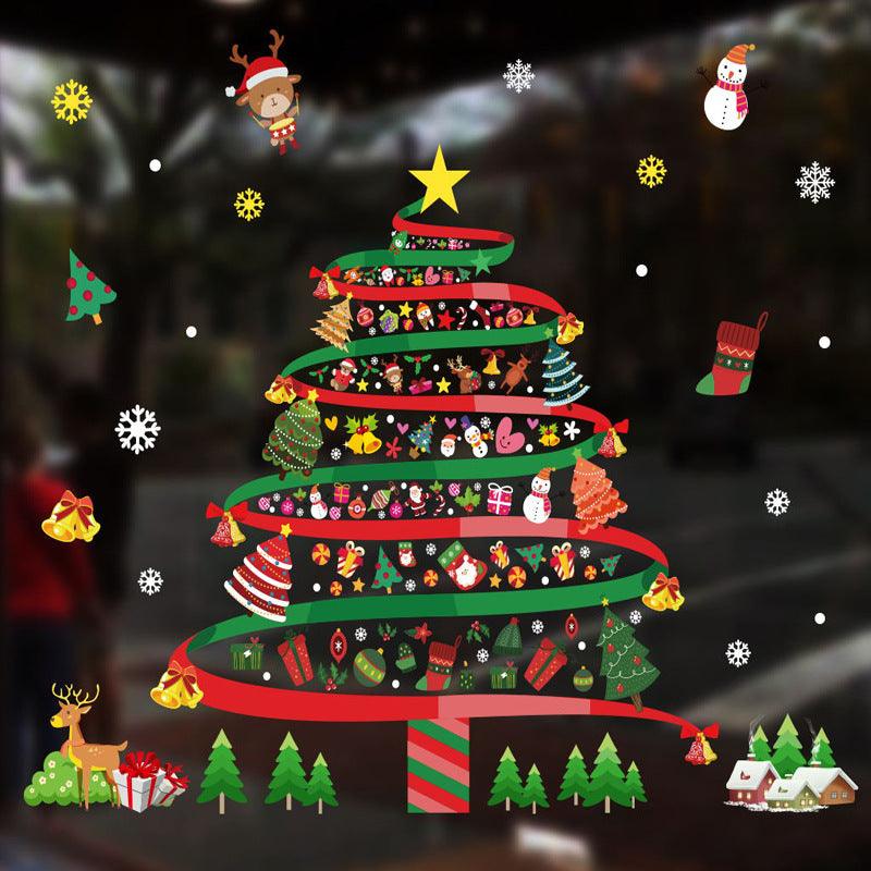Christmas Sticker Glass Window Antistatic No Trace Decoration Arrangement Festival Handicraft LI-020003 - CHL-STORE 
