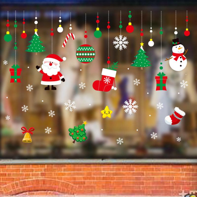 Christmas Sticker Glass Window Antistatic No Trace Decoration Arrangement Festival Handicraft LI-020003 - CHL-STORE 