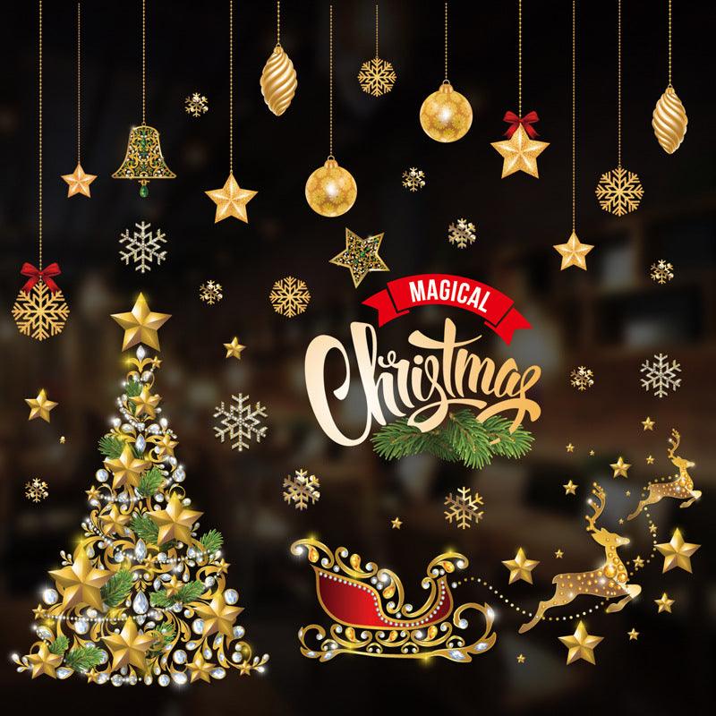 Christmas Sticker Glass Window Antistatic No Trace Decoration Arrangement Festival Handicraft LI-020003 - CHL-STORE 