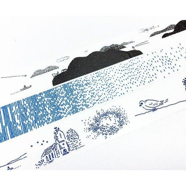 Classiky 23203-01 artist joint landscape rain France paper tape three into the group sketch paper tape - CHL-STORE 