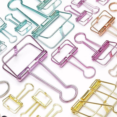 Colored long clip Hollow metal long clip Bill clip Large Small NP-070005 - CHL-STORE 