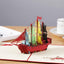 Creative 3D Pop-up Cards Paper Carving Lotus Sailboat Peacock With Pearlescent Envelope NP-050016 - CHL-STORE 