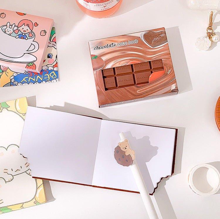 Creative Chocolate Modeling Tearable Handwritten Memo Small Notebook NP-030042 - CHL-STORE 