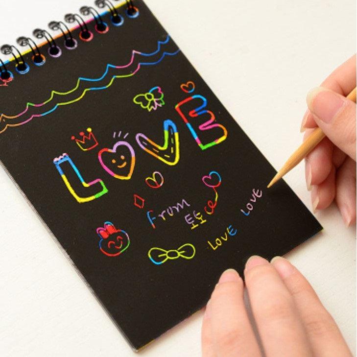 Creative DIY Children's Coil Scratch drawing doodle book NP-030087 - CHL-STORE 