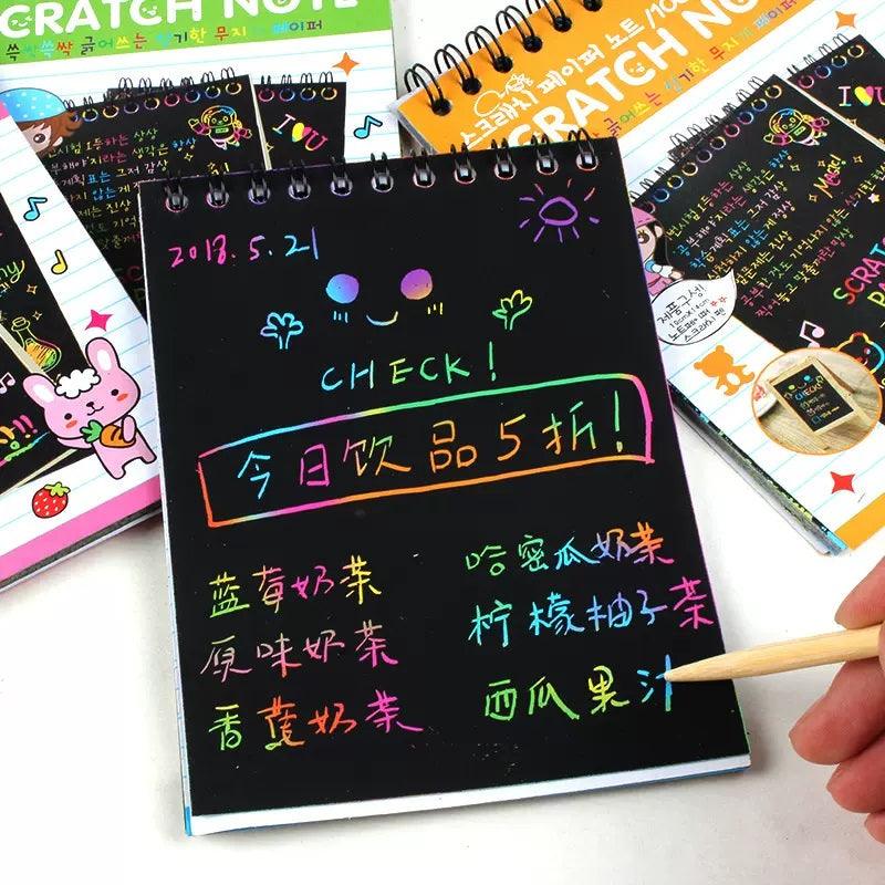 Creative DIY Children's Coil Scratch drawing doodle book NP-030087 - CHL-STORE 