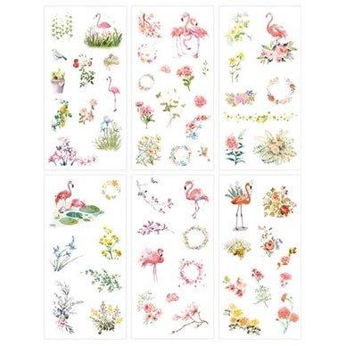 Creative Fresh Watercolor Style Wenqing Illustrations Daily Practical Animals Decorative Stickers Washi Paper Stickers - CHL-STORE 