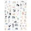 Creative Fresh Watercolor Style Wenqing Illustrations Daily Practical Animals Decorative Stickers Washi Paper Stickers - CHL-STORE 