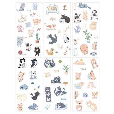 Creative Fresh Watercolor Style Wenqing Illustrations Daily Practical Animals Decorative Stickers Washi Paper Stickers - CHL-STORE 
