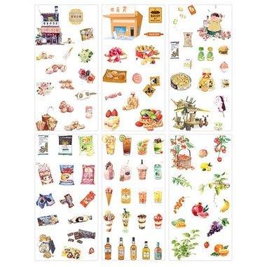 Creative Fresh Watercolor Style Wenqing Illustrations Daily Practical Animals Decorative Stickers Washi Paper Stickers - CHL-STORE 