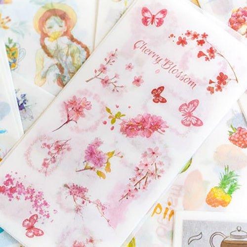 Creative Fresh Watercolor Style Wenqing Illustrations Daily Practical Animals Decorative Stickers Washi Paper Stickers - CHL-STORE 