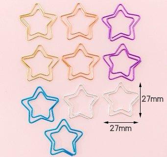 Creative hollow color paper clip Metal shape creative paper clip - CHL-STORE 