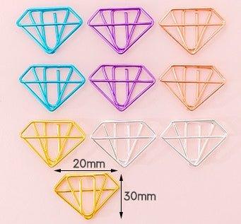 Creative hollow color paper clip Metal shape creative paper clip - CHL-STORE 