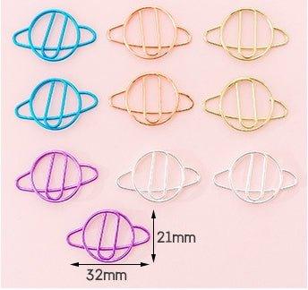 Creative hollow color paper clip Metal shape creative paper clip - CHL-STORE 