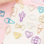 Creative hollow color paper clip Metal shape creative paper clip - CHL-STORE 