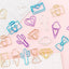 Creative hollow color paper clip Metal shape creative paper clip - CHL-STORE 