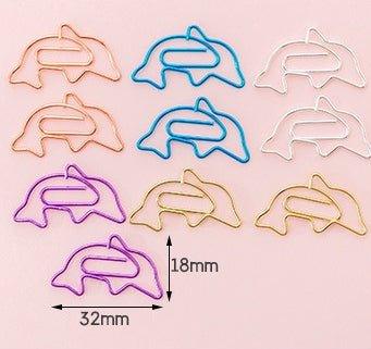 Creative hollow color paper clip Metal shape creative paper clip - CHL-STORE 