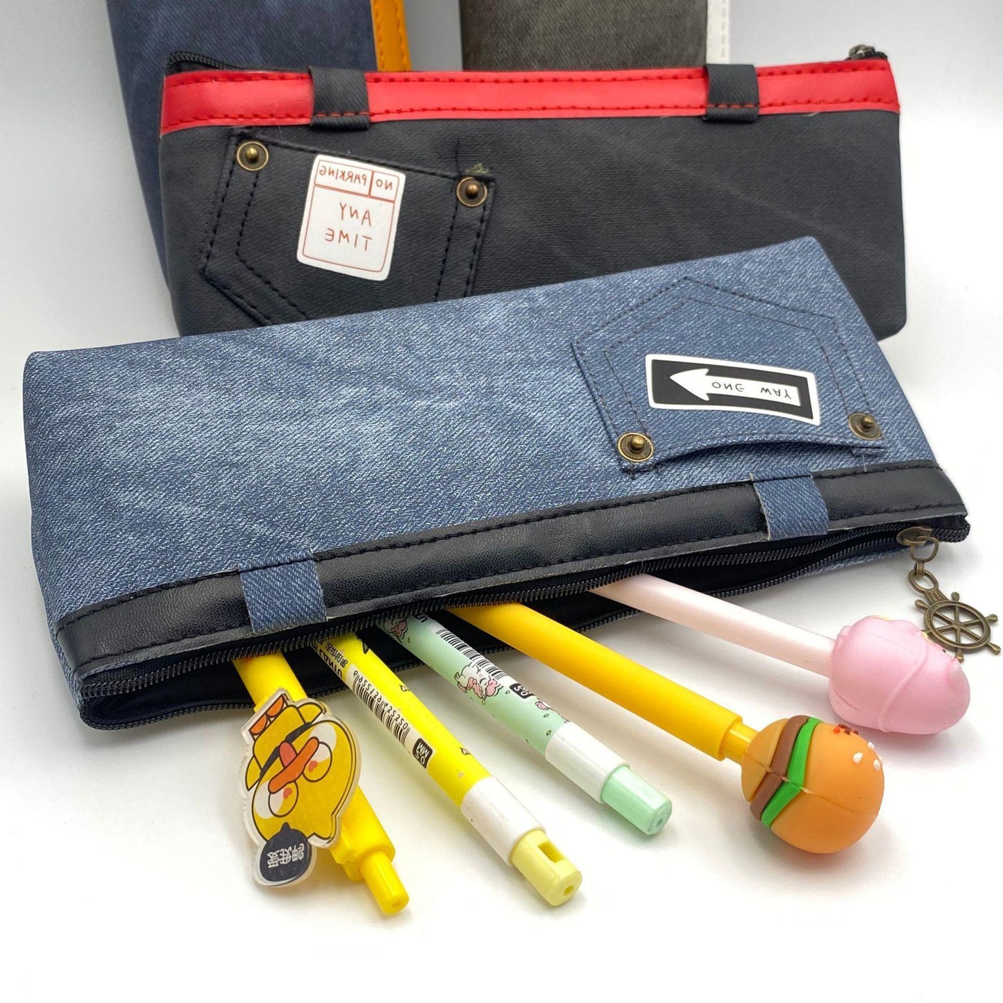Creative Large Capacity Good Storage Extended Denim Pencil Case Denim Storage Bag Pencil Case Random Shipment - CHL-STORE 