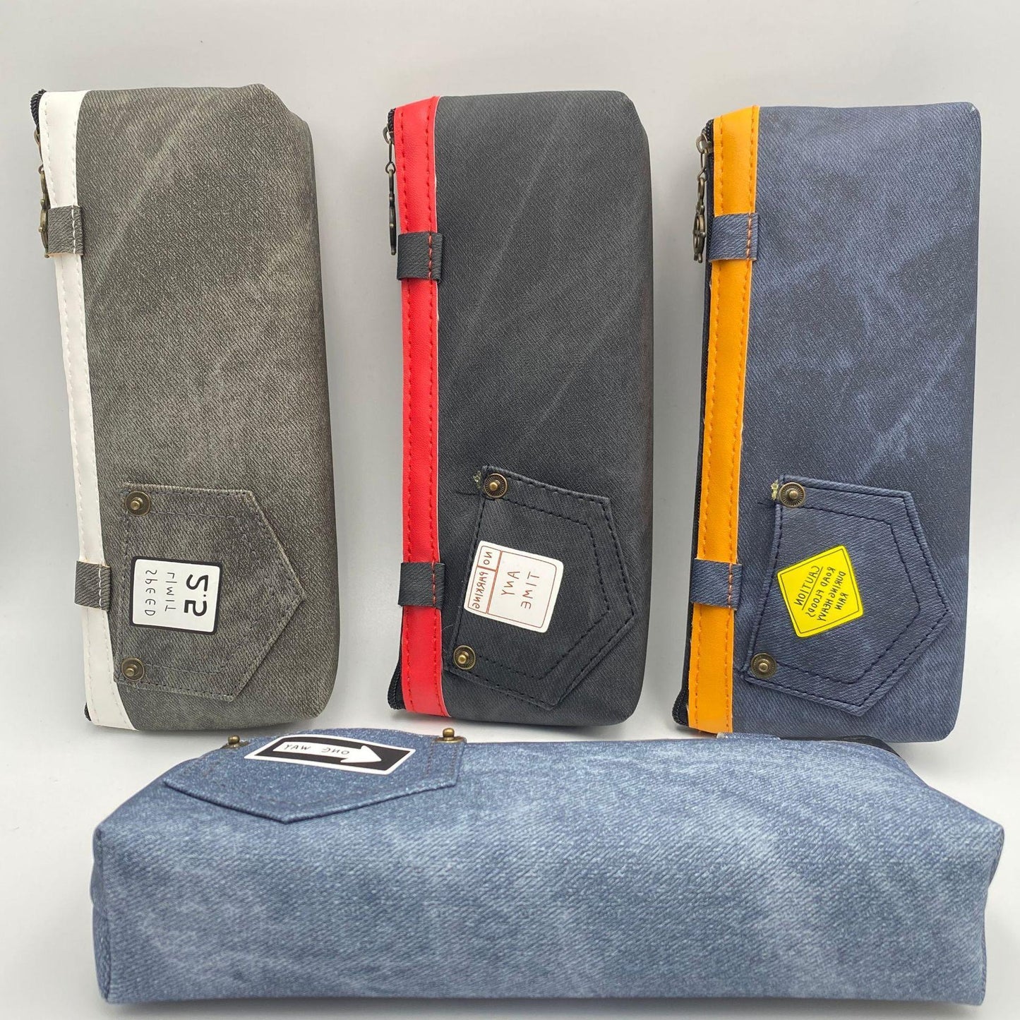 Creative Large Capacity Good Storage Extended Denim Pencil Case Denim Storage Bag Pencil Case Random Shipment - CHL-STORE 